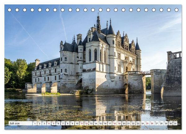 Produktbild: Die Schl&ouml;sser im Tal der Loire (Tischkalender 2026 DIN A5 quer), CALVENDO Monatskalender