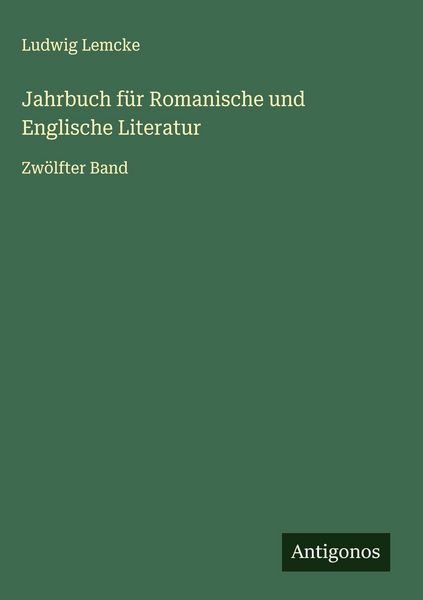 Produktbild: Jahrbuch f&uuml;r Romanische und Englische Literatur