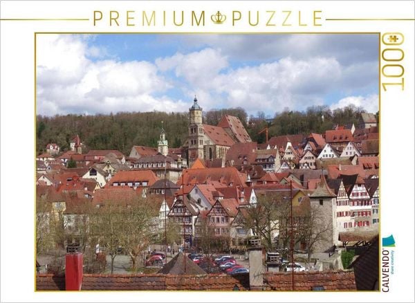 CALVENDO Puzzle Über den Dächern | 1000 Teile Lege-Größe 64x48cm Foto-Puzzle für glückliche Stunden