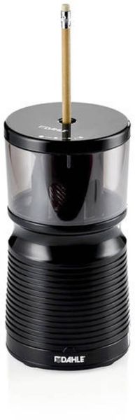 Produktbild: Dahle Elektrische Bleistiftspitzmaschine 00210-14410 Schwarz (transparent) Ausf&uuml;hrung des Beh&auml;lters=Dose