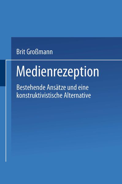 Produktbild: Medienrezeption