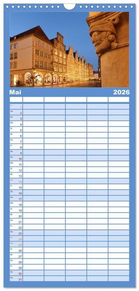 Produktbild: Familienplaner 2026 - Magisches M&uuml;nster mit 5 Spalten (Wandkalender, 21 x 45 cm) CALVENDO