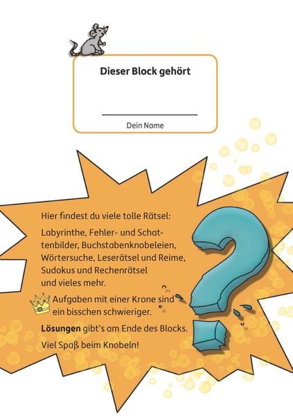 Rätselblock ab 6 Jahre - Band 1