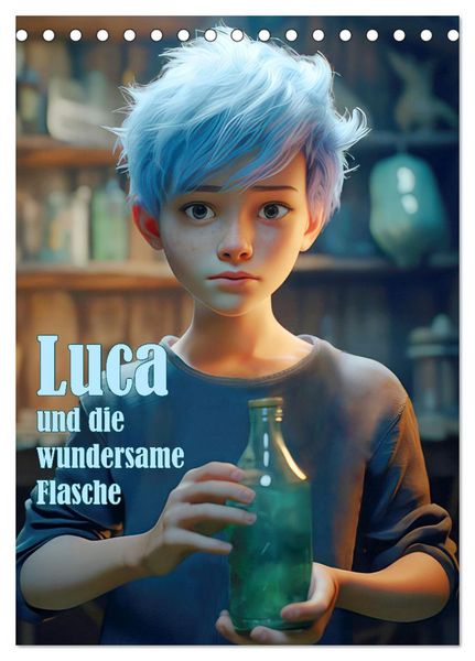 Produktbild: Luca und die wundersame Flasche (Tischkalender 2026 DIN A5 hoch), CALVENDO Monatskalender
