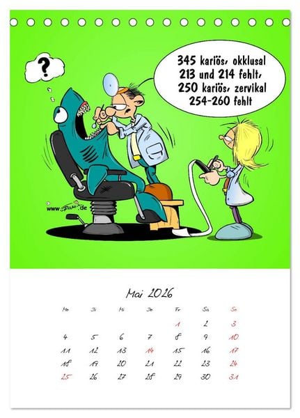 Produktbild: Trumix Cartoons - Gesundheit (Tischkalender 2026 DIN A5 hoch), CALVENDO Monatskalender