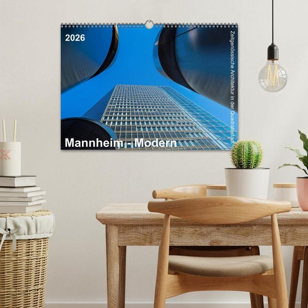 Produktbild: Mannheim Modern. Zeitgen&ouml;ssische Architektur in der Quadratestadt. (Wandkalender 2026 DIN A3 quer), CALVENDO Monatskalender