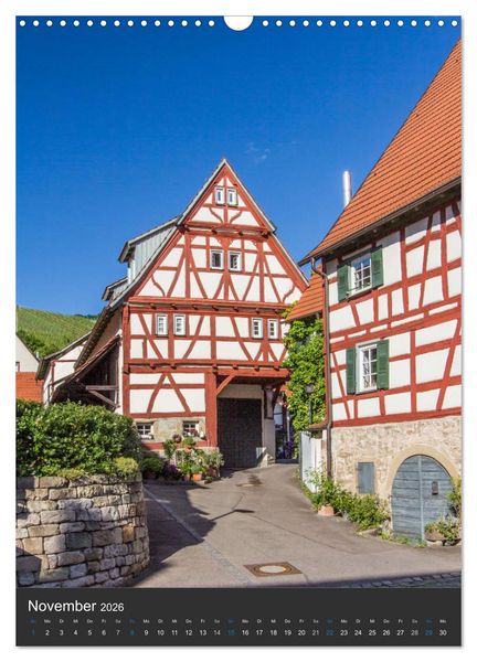 Produktbild: Str&uuml;mpfelbach - Fachwerkh&auml;user (Wandkalender 2026 DIN A3 hoch), CALVENDO Monatskalender