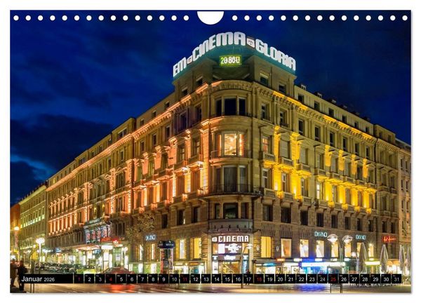 Produktbild: Stuttgart - Blue City Lights (Wandkalender 2026 DIN A4 quer), CALVENDO Monatskalender