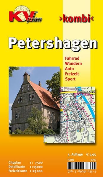 Produktbild: Petershagen, KVplan, Radkarte/Wanderkarte/Stadtplan, 1:25.000 / 1:15.000 / 1:7.500