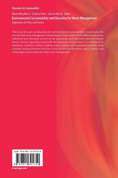Produktbild: Environmental Sustainability and Education for Waste Management
