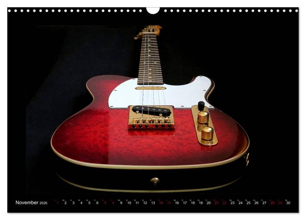 Produktbild: Rockgitarren im Blitzlicht (Wandkalender 2026 DIN A3 quer), CALVENDO Monatskalender
