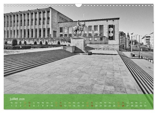 Produktbild: Bruxelles en confinement (Calendrier mural 2026 DIN A3 vertical), CALVENDO calendrier mensuel