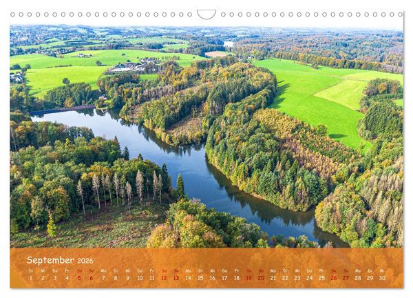 Produktbild: Talsperren der Wupper und ihrer Nebenfl&uuml;sse aus der Vogelperspektive (Wandkalender 2026 DIN A3 quer), CALVENDO Monatskalender
