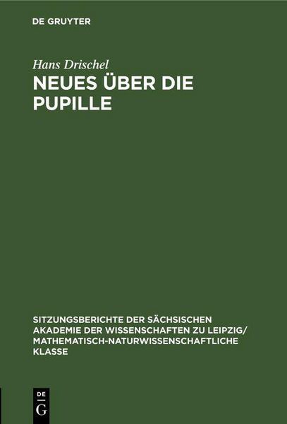 Produktbild: Neues &uuml;ber die Pupille