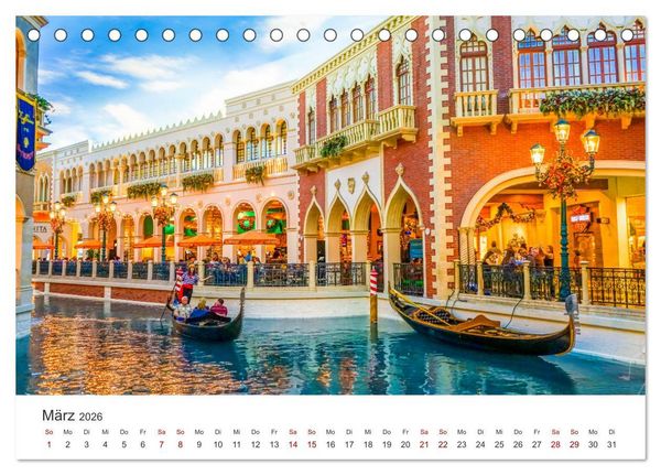 Produktbild: Las Vegas - Die Hauptstadt der Unterhaltung. (Tischkalender 2026 DIN A5 quer), CALVENDO Monatskalender
