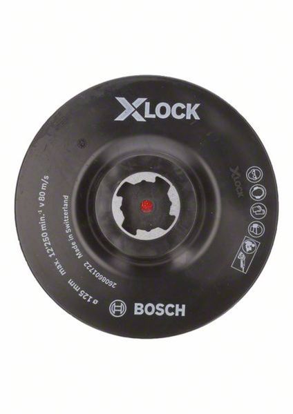 Bosch Accessories X-LOCK Stützteller, mit Klettverschluss 125mm 2608601722