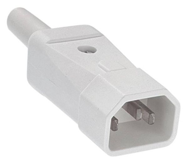 Bachmann 915.271 Kaltgeräte-Steckverbinder Stecker Gesamtpolzahl: 2 10 A Weiß 1 St.