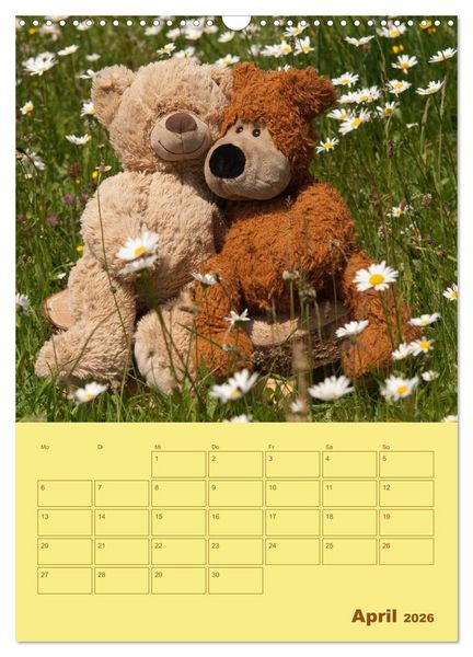 Produktbild: B&auml;renstarker Planer f&uuml;r das Jahr &ndash; Teddys (Wandkalender 2026 DIN A3 hoch), CALVENDO Monatskalender