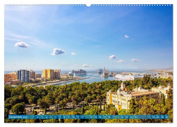 Produktbild: Malaga Highlights der Stadt an der Costa del Sol (Wandkalender 2026 DIN A2 quer), CALVENDO Monatskalender