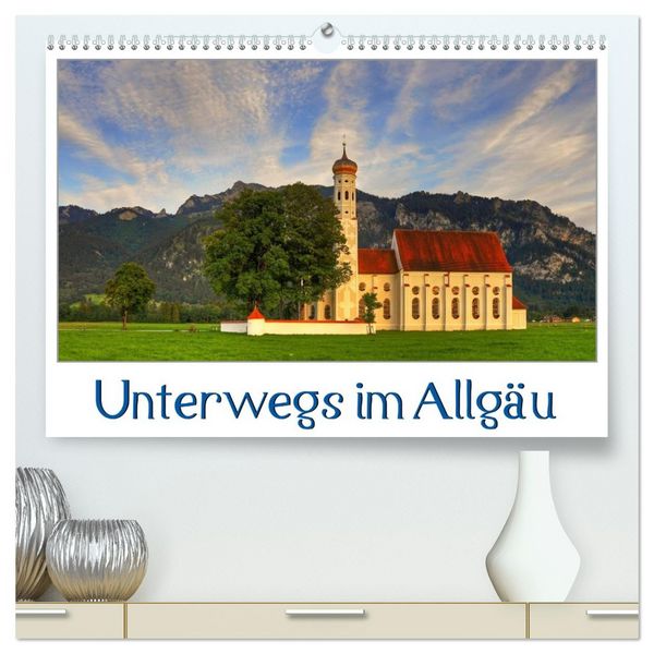 Produktbild: Unterwegs im Allg&auml;u (hochwertiger Premium Wandkalender 2026 DIN A2 quer), Kunstdruck in Hochglanz
