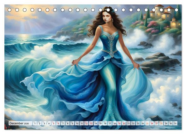 Produktbild: Harmony - Elegance in harmony of waves (Desk Calendar 2026 DIN A5 landscape), CALVENDO 12 Month DeskCalendar