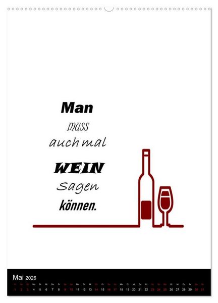 Produktbild: SPRUCH-Beutel voller Spr&uuml;che rund ums TRINKEN (hochwertiger Premium Wandkalender 2026 DIN A2 hoch), Kunstdruck in Hochglanz