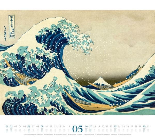 Produktbild: Hokusai Kalender 2027 | Hiroshige, Kuniyoshi, Kunisada
