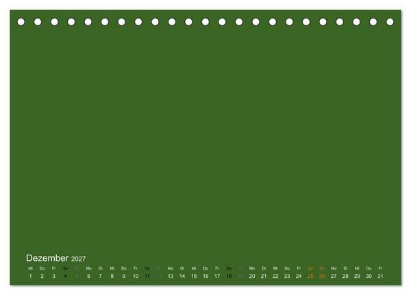 Produktbild: Bastelkalender - dunkel Gr&uuml;n (Tischkalender 2027 DIN A5 quer), CALVENDO Monatskalender