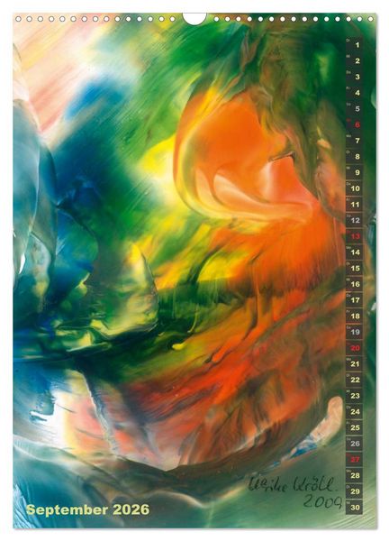 Produktbild: Encaustic-Malerei Kunstkalender 2026 (Wandkalender 2026 DIN A3 hoch), CALVENDO Monatskalender