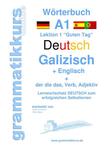Produktbild: W&ouml;rterbuch Deutsch - Galizisch - Englisch Niveau A1
