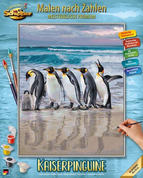 Produktbild: Schipper 609130887 - Malen nach Zahlen, Kaiserpinguine, 40 x 50 cm