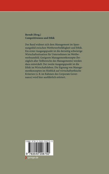 Produktbild: Competitiveness und Ethik