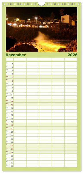 Produktbild: Familienplaner 2026 - Teneriffa - Insel der Vielf&auml;ltigkeit mit 5 Spalten (Wandkalender, 21 x 45 cm) CALVENDO