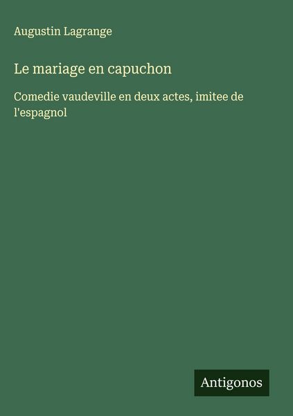 Produktbild: Le mariage en capuchon