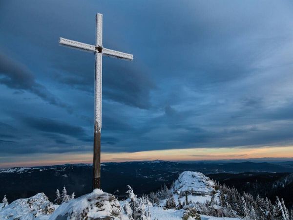 Produktbild: CALVENDO Puzzle Gipfelkreuz Gro&szlig;er Arber | 1000 Teile Lege-Gr&ouml;&szlig;e 64x48cm Foto-Puzzle f&uuml;r gl&uuml;ckliche Stunden