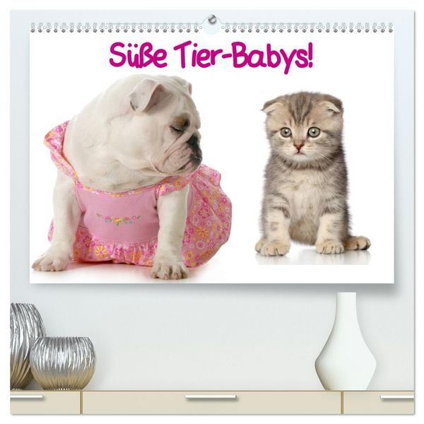 Produktbild: S&uuml;&szlig;e Tier-Babys! (hochwertiger Premium Wandkalender 2026 DIN A2 quer), Kunstdruck in Hochglanz