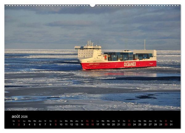Produktbild: Navires du Saint-Laurent (Calendrier mural 2026 DIN A2 vertical) calendrier de bureau