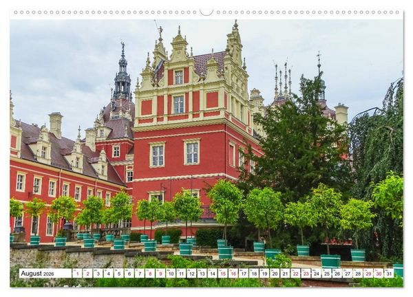 Produktbild: Schloss Bad Muskau (hochwertiger Premium Wandkalender 2026 DIN A2 quer), Kunstdruck in Hochglanz