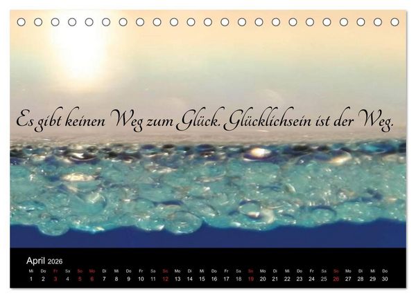 Produktbild: Mit Spr&uuml;chen und Weisheiten durch&acute;s Jahr (Tischkalender 2026 DIN A5 quer), CALVENDO Monatskalender