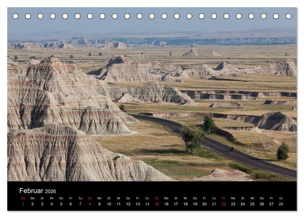 Produktbild: Wyoming & South Dakota (Tischkalender 2026 DIN A5 quer), CALVENDO Monatskalender