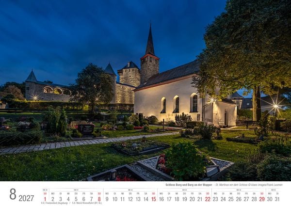 Produktbild: Schloss Burg und Burg an der Wupper 2027 Bildkalender A3 quer, spiralgebunden