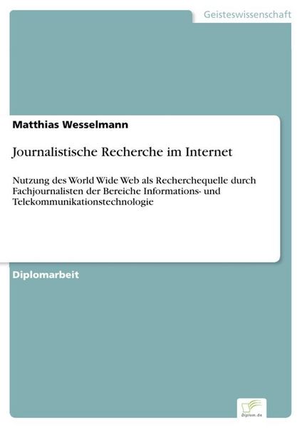 Produktbild: Journalistische Recherche im Internet