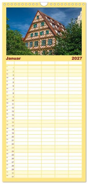 Produktbild: Familienplaner 2027 - Ulm - H&uuml;bsche Gro&szlig;stadt an der Donau mit 5 Spalten (Wandkalender, 21 x 45 cm) CALVENDO