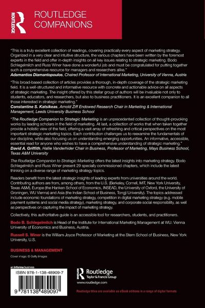 Produktbild: The Routledge Companion to Strategic Marketing