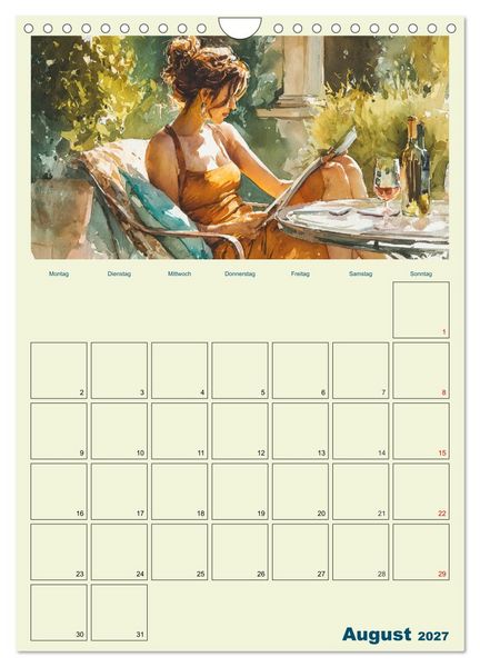 Produktbild: Frauen im Garten. Poesie im Aquarell-Stil (Wandkalender 2027 DIN A4 hoch), CALVENDO Monatskalender