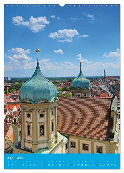 Produktbild: Spaziergang durch Augsburg (hochwertiger Premium Wandkalender 2027 DIN A2 hoch), Kunstdruck in Hochglanz