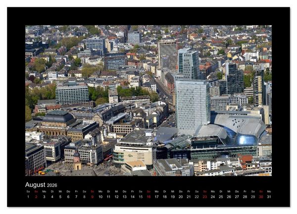 Produktbild: &uuml;ber den D&auml;chern von FRANKFURT (Wandkalender 2026 DIN A4 quer), CALVENDO Monatskalender