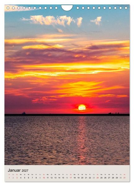 Produktbild: Borkum Strandspaziergang (Wandkalender 2027 DIN A4 hoch), CALVENDO Monatskalender