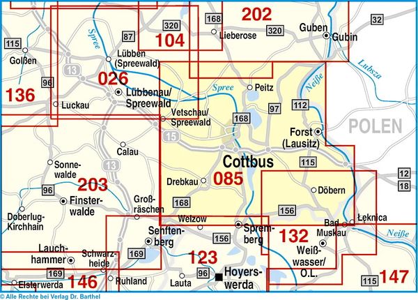 Produktbild: Cottbus, Peitzer Teiche und Umgebung 1 : 50 000. Radwander- und Wanderkarte