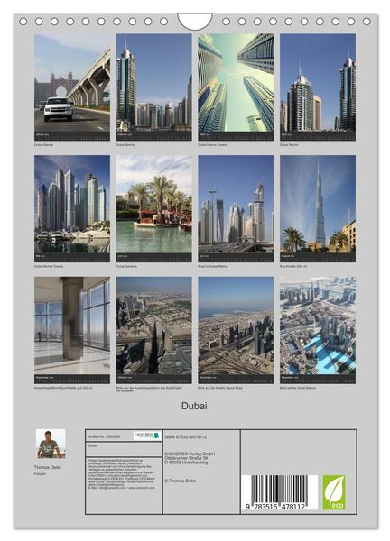 Produktbild: Dubai (Wandkalender 2026 DIN A4 hoch), CALVENDO Monatskalender